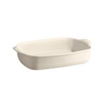 Emile Henry Fırın Kabı Dikdörtgen 36×23 Cm Ekru Clay 29652