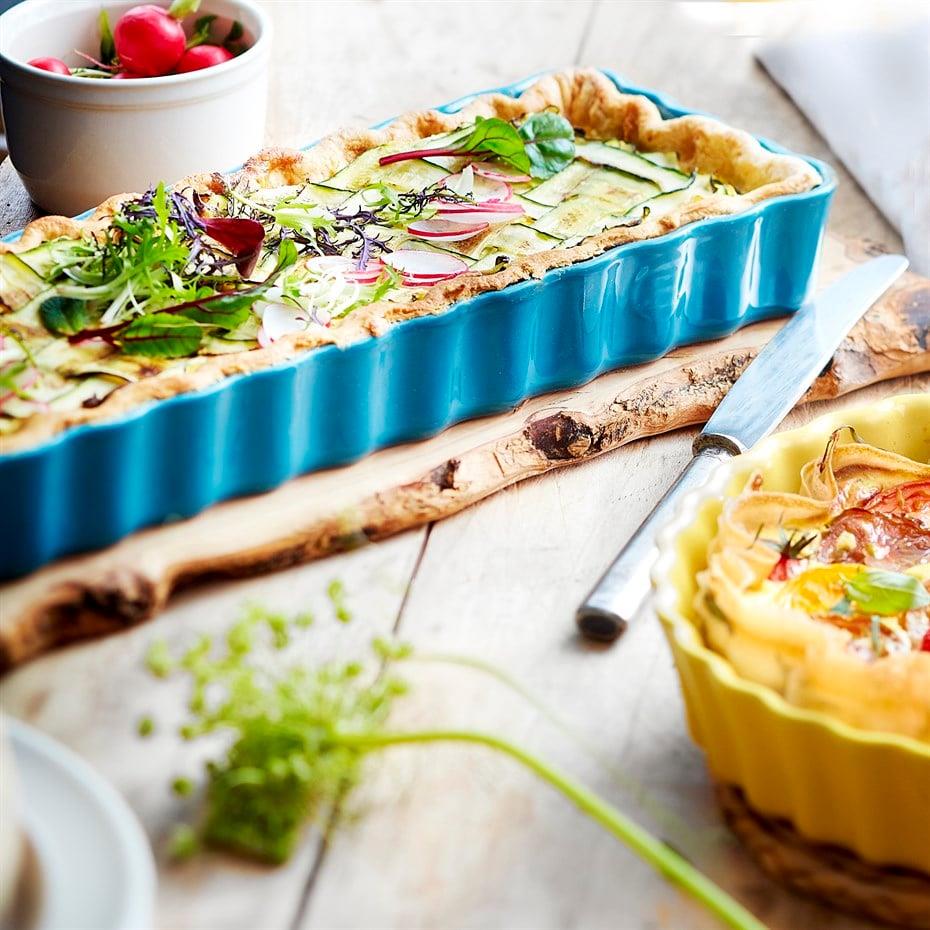 Emile Henry Tart Börek Fırın Kabı 36,5x15 cm Mavi - Bursa