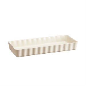 Emile Henry Tart Börek Fırın Kabı Dikdörtgen 36×15 Cm Ekru Clay 26034
