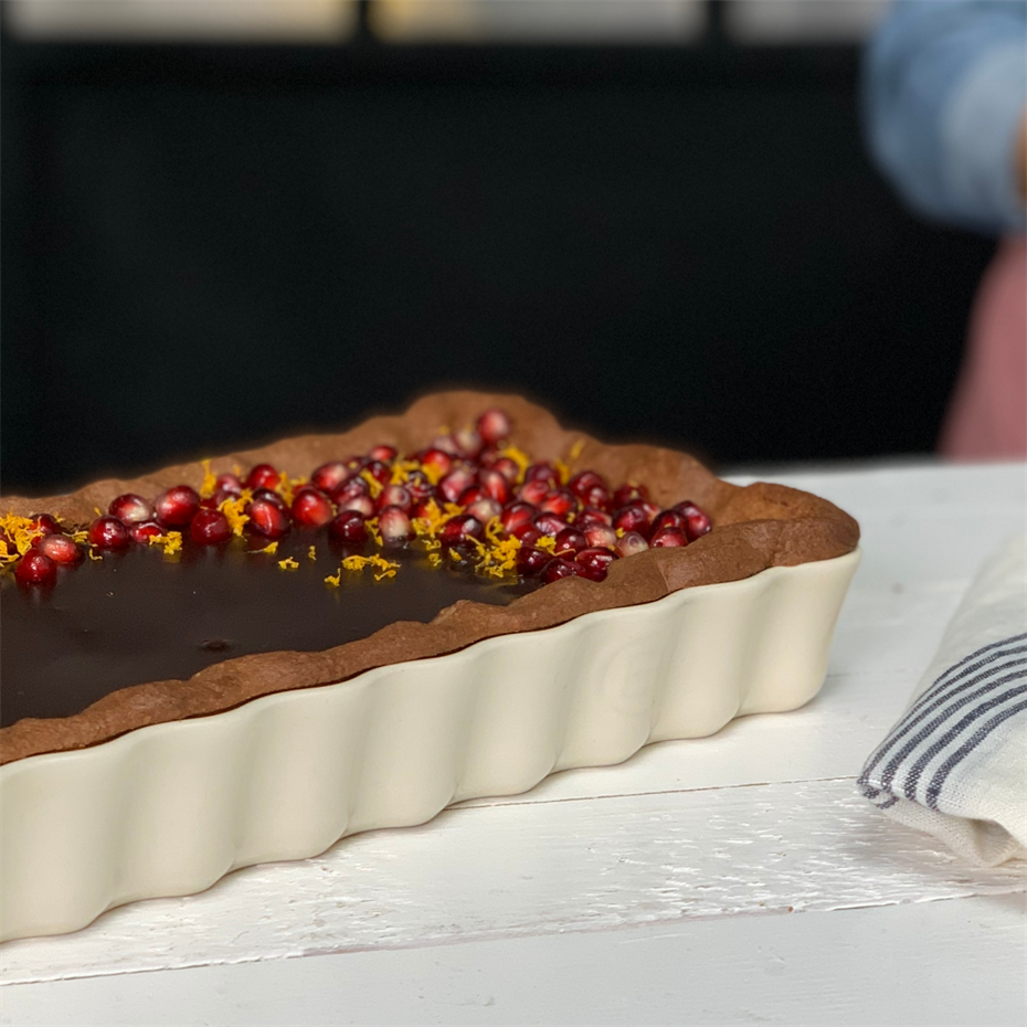 Emile Henry Tart Börek Fırın Kabı 36,5x15 cm Ekru - Emile Henry (Bursa)