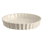 EMİLE HENRY TART BÖREK FIRIN KABI YUVARLAK 32 CM EKRU CLAY 26032