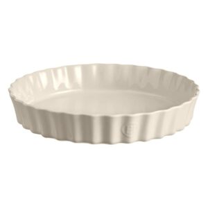 EMİLE HENRY TART BÖREK FIRIN KABI YUVARLAK 32 CM EKRU CLAY 26032
