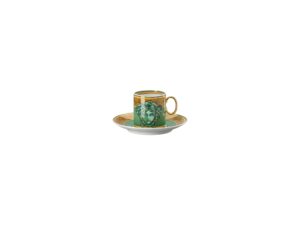 Versace Medusa Amplıfıed Green Coın Espresso Fincan + Tabak