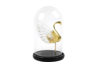 Mikasa Moor Gold Kristal Kuğu Fanus 22×38 Cm P196.120211