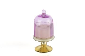 Mikasa Moor Gold Pembe Kapaklı Cam Mum 8x16 cm