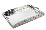Mikasa Moor Gümüş Zincir Aynalı Tepsi 56x36x6cm P256 113473
