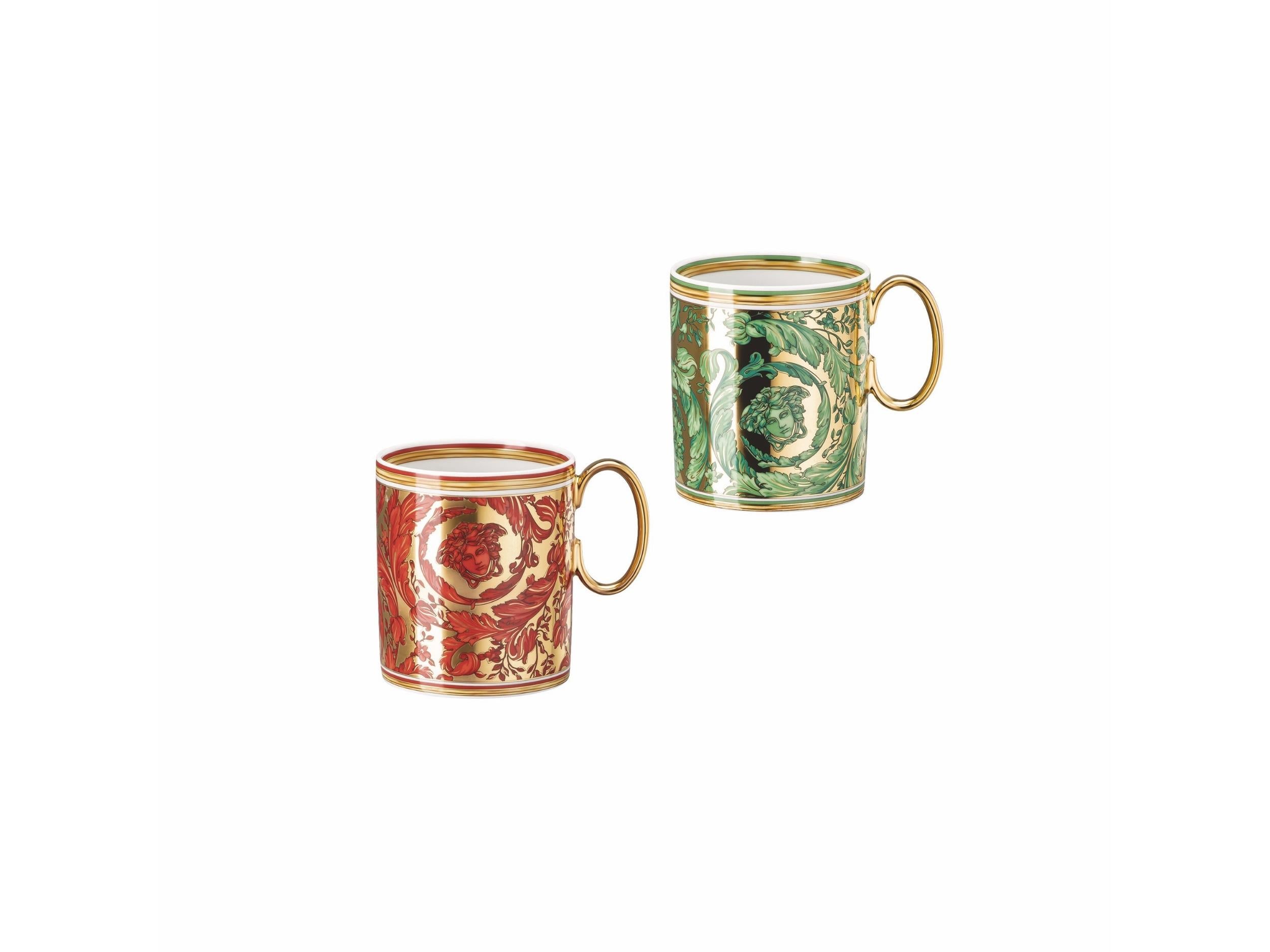 Versace Kahve Kupa 2'li Set Medusa Garland - Versace