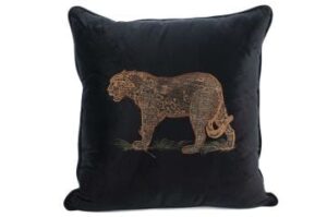 Mikasa Moor Leopar Nakışlı Siyah 55×55 Yastık Mk01.049402