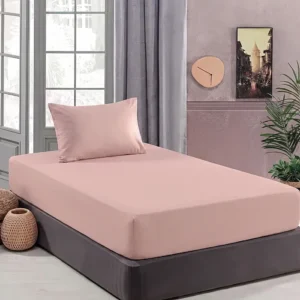 Zebra Casa Lidya Çarşaf Yastık Set Pudra T.k