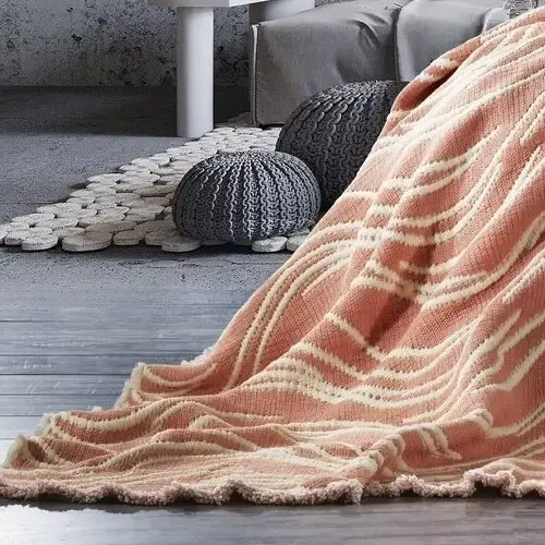 Zebra Casa Mabelle Yatak Örtüsü Koyu Pudra