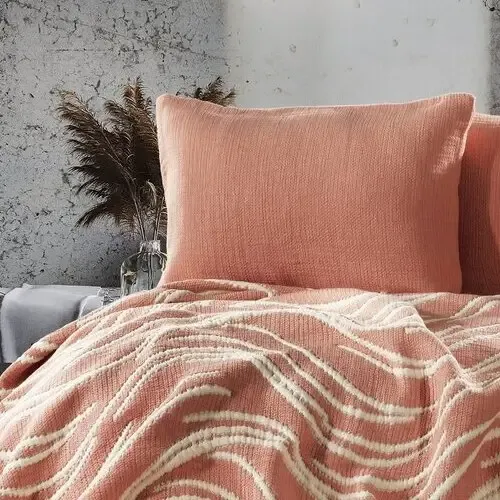 Zebra Casa Mabelle Yatak Örtüsü Koyu Pudra