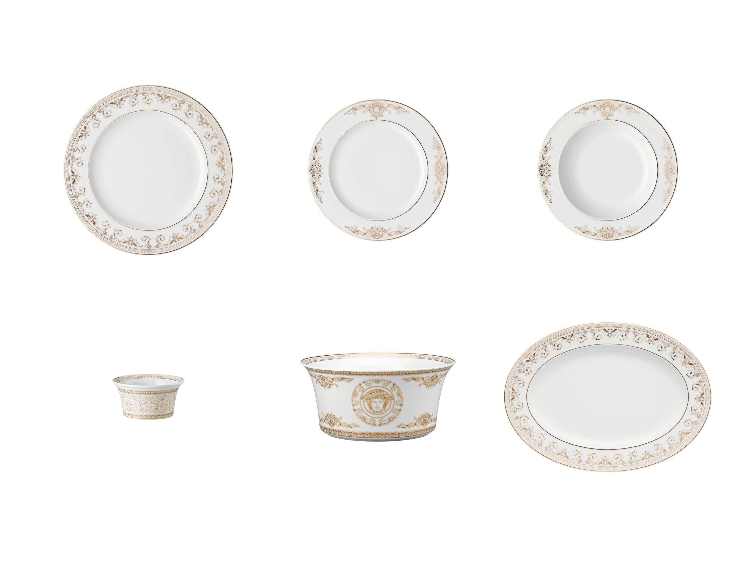 Versace Medusa 51 Parça Yemek Takımı White - Versace