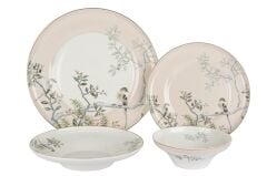Mikasa Moor Bird Garden Yavruağzı 24 Prç Yemek Takımı P038 114616