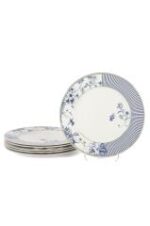 Mikasa Moor P380.135345 Fili E Fiori Mavi Beyaz 6lı Servis Tabağı 27cm