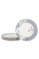 Mikasa Moor P380.135345 Fili E Fiori Mavi Beyaz 6lı Servis Tabağı 27cm