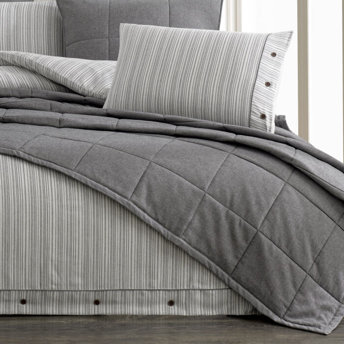 Zebra Casa Olive Yatak Örtüsü Seti Gri 180x240