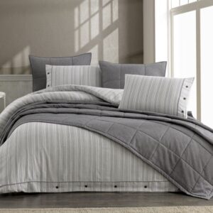 Zebra Casa Olive Tayak Örtüsü Seti Gri 180×240 Cm