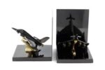 Mikasa Moor P260.806622 Jet Siyah Metal Kitap Tutucu 30x13x16cm
