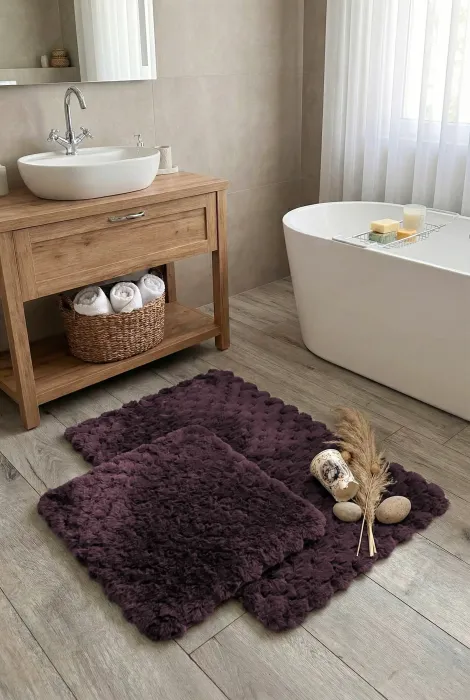 Zebra Casa Pansy 2’li Paspas Takımı Mürdüm Zebra Casa Pansy 2’li Paspas Takımı Mürdüm