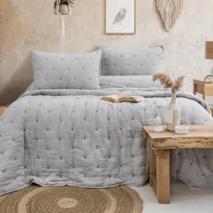 Zebra Casa Rıta Yatak Örtüsü Gri Çk