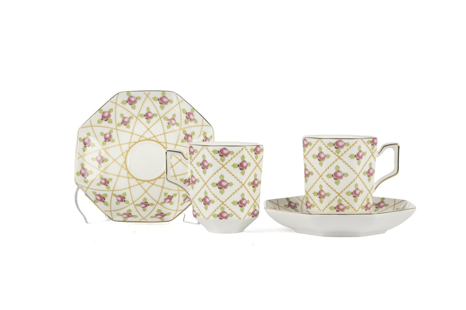 Mikasa Moor Rose Lattice 2'li 100cc kahve fincan seti - Bursa