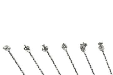 Mikasa Moor Silver 6'lı Meyve Figürlü Çay Kaşığı - Mikasa Moor