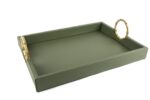 Mikasa Moor P359.126183 Yeşil Bambu Kulplu Tepsi 45x20x10cm