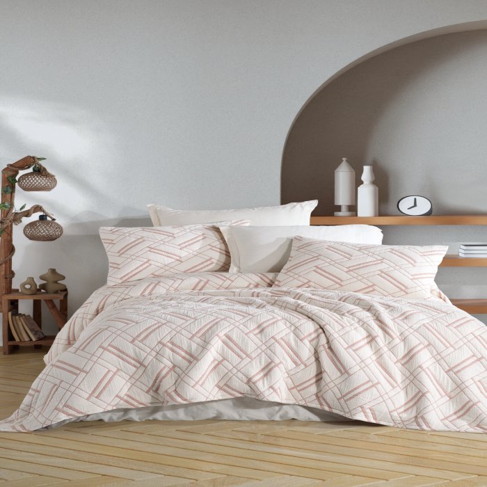 Zebra Casa Dionis Yatak Örtüsü Çift Kişilik Bakır 240x260 - Zebra Casa, Bursa