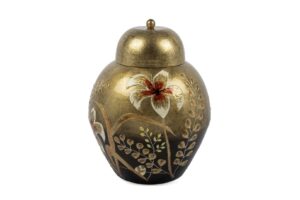 Mikasa Moor P302.124752 Altın Çiçekli Kapaklı Küp 37x44cm