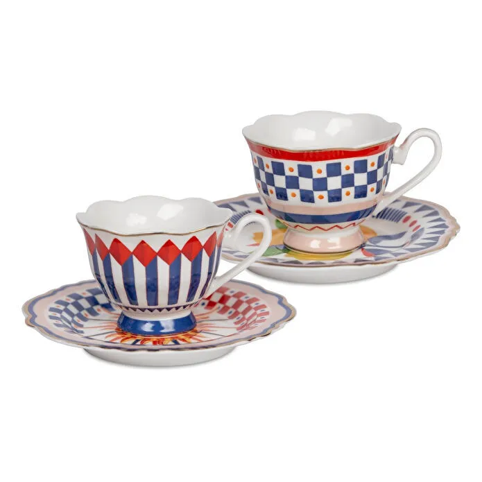 BACI MILANO BM DOLCE VITA 2Lİ KAHVE FINCANI 13 ?? BACI MILANO BM DOLCE VITA 2Lİ KAHVE FINCANI 13 ??