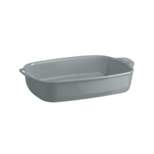 Emile Henry Fırın Kabı Dikdörtgen 36 X 23,5 Cm Açık Gri/Perle