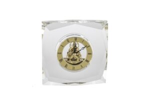 Mikasa Moor Şeffaf Kristal Gold Saat 15x16cm P214.130920