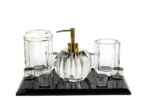 Mikasa Moor Siyah Clear 4 Prc Banyo Seti 30x21cm P236.392611