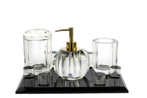 Mikasa Moor Siyah Clear 4 Prc Banyo Seti 30x21cm P236.392611