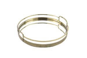 MİKASA MOOR ANTİK GOLD AYNALI YUVARLAK TEPSİ 39X8 CM